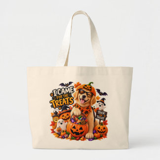 Ich kam wegen der Süßigkeiten Lustiger Halloween-H Jumbo Stoffbeutel