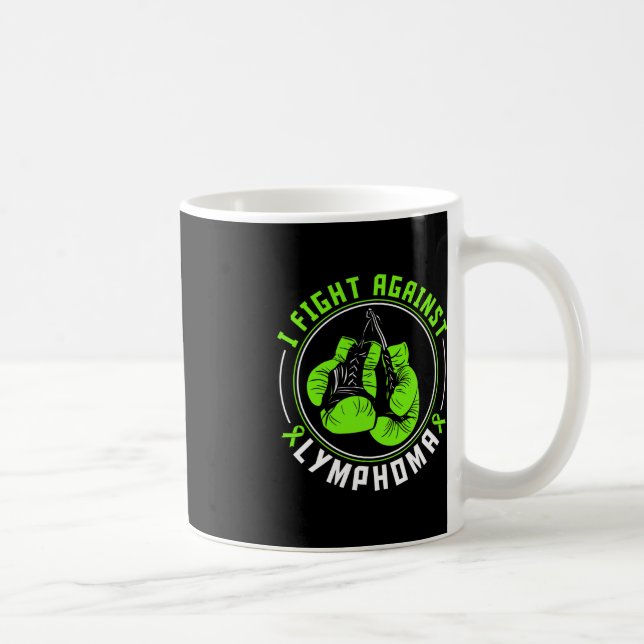 Ich kämpfe gegen Lymphomen Awareness Support Boxin Kaffeetasse (Rechts)