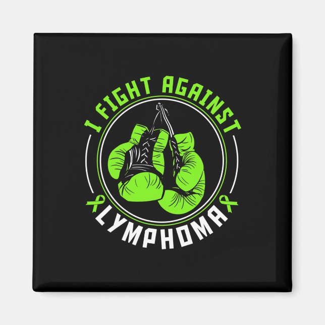 Ich kämpfe gegen Lymphomen Awareness Support Boxin Magnet (Vorne)