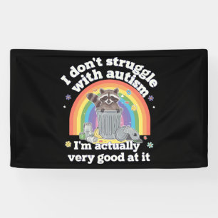 Ich kämpfe nicht mit Autismus Autistisch Lustiger  Banner