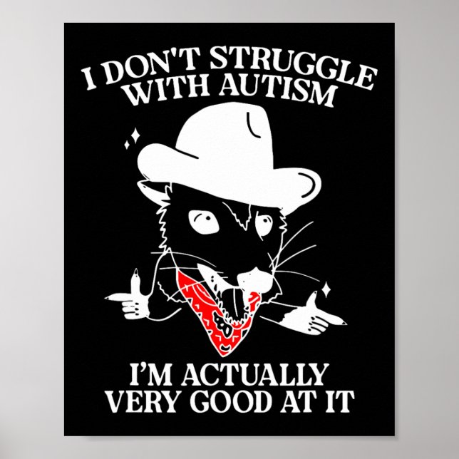 Ich kämpfe nicht mit Autismus, ich bin wirklich se Poster (Vorne)