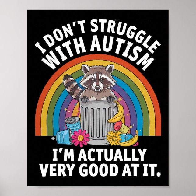 Ich kämpfe nicht mit Autismus, ich bin wirklich se Poster (Vorne)