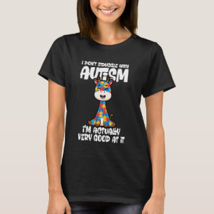 Ich kämpfe nicht mit Autismus Lustiger süßer Giraf T-Shirt