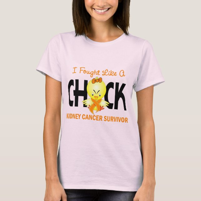 Ich kämpfte wie ein Kätzchen-Krebserkranker T-Shirt (Vorderseite)