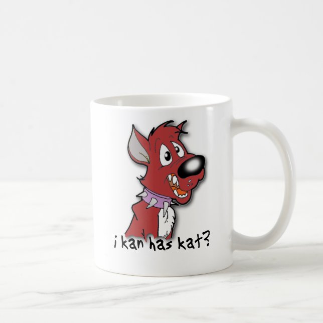 Ich Kan hat Kat? Funny Mug ich kann hat cheezeburg Tasse (Rechts)