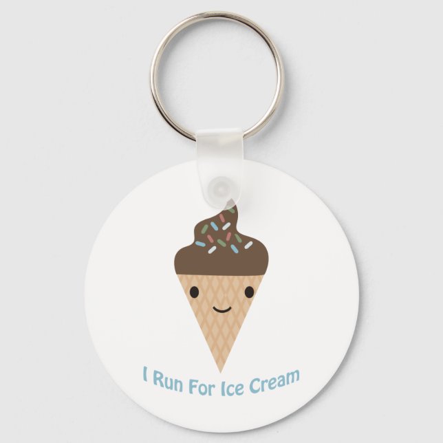 Ich kandidiere für Eiscreme Schlüsselanhänger (Vorderseite)