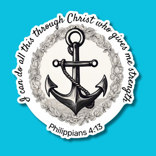 Ich kann all dies durch das Christus Bibelverse tu Aufkleber (Von Creator hochgeladen)