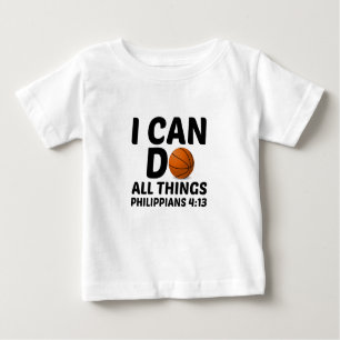 ICH KANN ALLE DINGE BASKETBALL BABY T-SHIRT