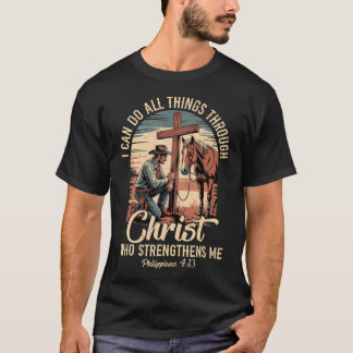 Ich kann alle Dinge durch Christus Cowboy T-Shirt