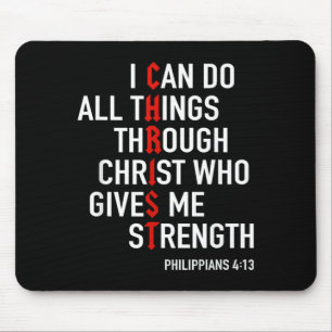 Ich kann alle Dinge durch Christus Gott Christlich Mousepad