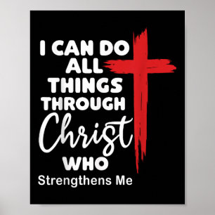 Ich kann alle Dinge durch Christus Jesus Christlic Poster