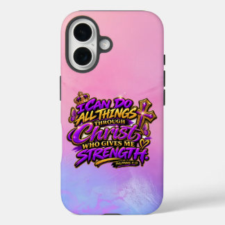 Ich kann alle Dinge durch Christus tun iPhone 16 Hülle