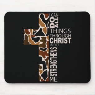 Ich kann alle Dinge durch Christus tun Christliche Mousepad