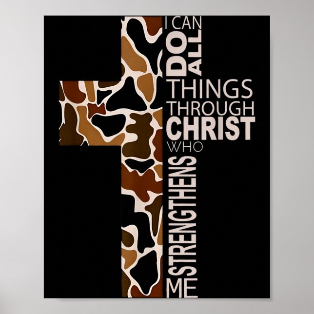 Ich kann alle Dinge durch Christus tun Christliche Poster (Vorne)