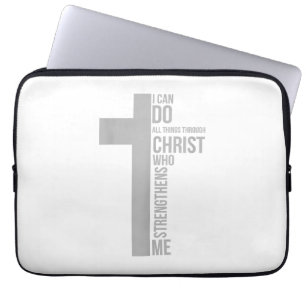 Ich kann alle Dinge durch Christus tun, der mich s Laptopschutzhülle