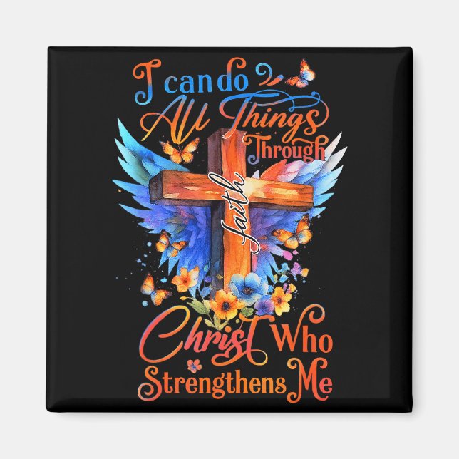 Ich kann alle Dinge durch Christus tun, der mich s Magnet (Vorne)