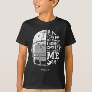 Ich kann alle Dinge durch Christus tun Football Ph T-Shirt