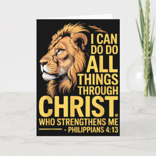 Ich kann alle Dinge durch Christus tun, Kreuz Lino Karte