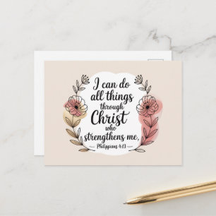 Ich kann alle Dinge durch Christus tun Postkarte