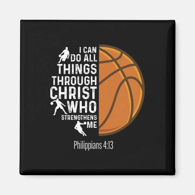 Ich kann alle Dinge durch Christus tun - Sketll Pl Magnet (Vorne)