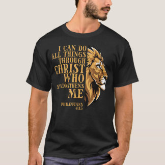 Ich kann alle Dinge Löwe Christlicher Gott T-Shirt