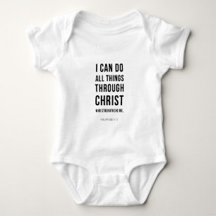 Ich kann alle Dinge Philipper 4:13 Baby Strampler