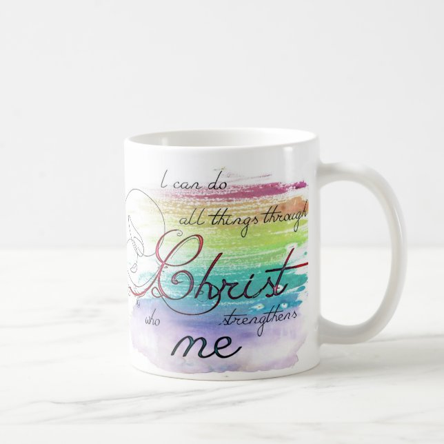 Ich kann alle Dinge tun Kaffeetasse (Rechts)