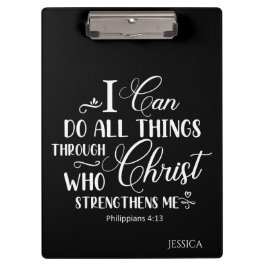 Ich kann alles Christliche Bibelkletterbrett mache Klemmbrett