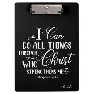 Ich kann alles Christliche Bibelkletterbrett mache Klemmbrett