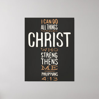 Ich kann alles durch Christi Bibelverse tun Leinwanddruck