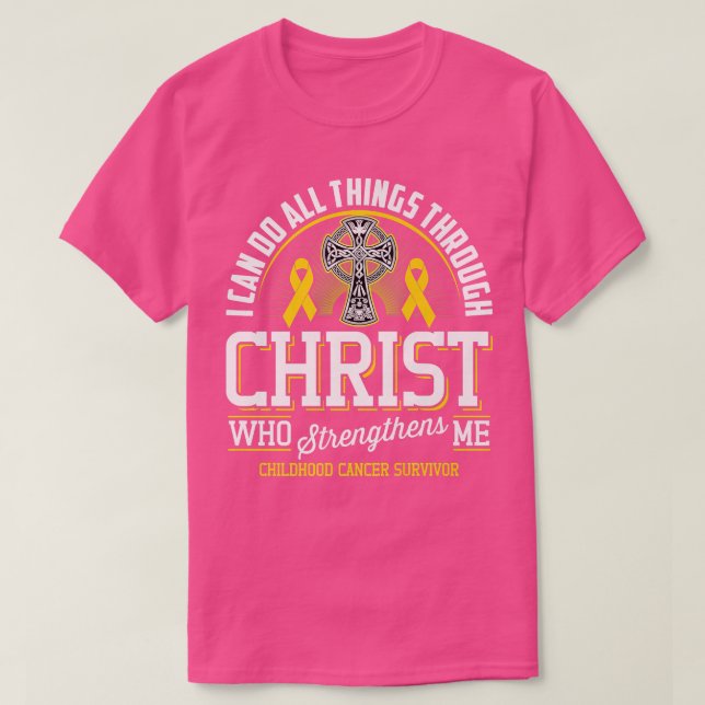 Ich kann alles durch Christliche Kindheit tun T-Shirt (Design vorne)