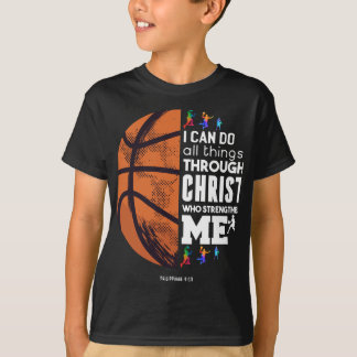 Ich kann alles durch Christus Basketball Christi m T-Shirt