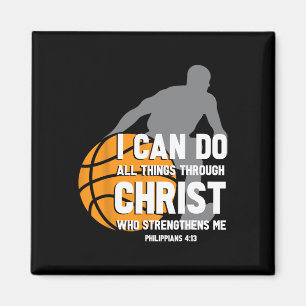 Ich kann alles durch Christus Christliche Baske tu Magnet