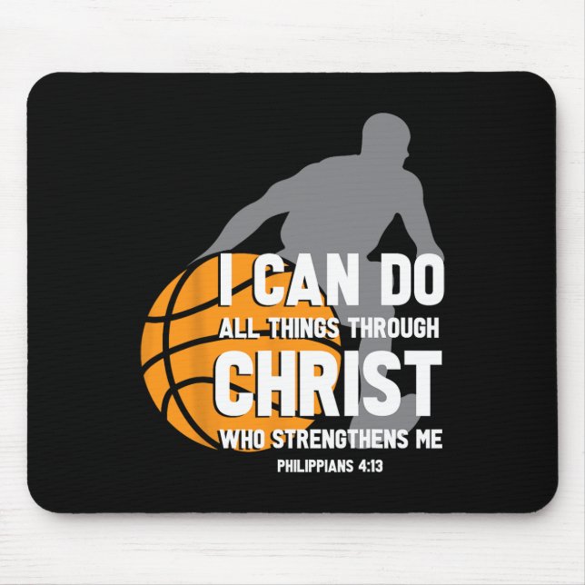 Ich kann alles durch Christus Christliche Baske tu Mousepad (Vorne)