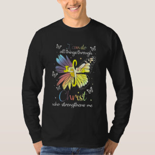 Ich kann alles durch Christus Jesus Schmetterling  T-Shirt