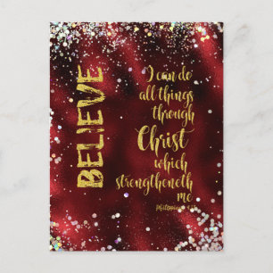 Ich kann alles durch Christus KJV-Schrift machen Postkarte