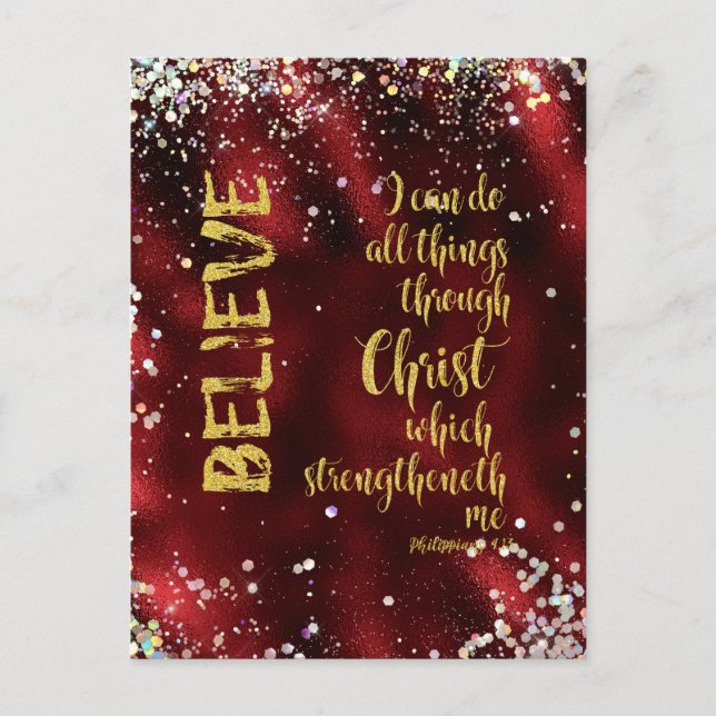 Ich kann alles durch Christus KJV-Schrift machen Postkarte (Vorderseite)