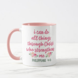 Ich kann alles durch Christus machen // Bibelverse Tasse