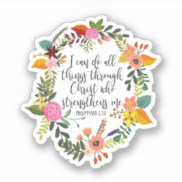 Ich kann alles durch Christus Philippinen machen Aufkleber