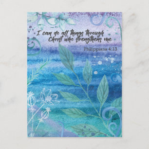 Ich kann alles durch Christus Postkarte machen