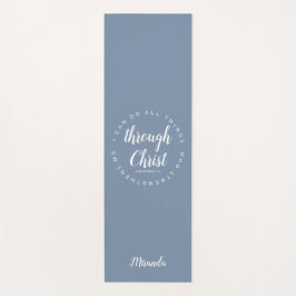 Ich kann alles durch Christus Text dumm blau mache Yogamatte