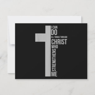 Ich kann alles durch Christus tun, der stärkt Feiertagskarte