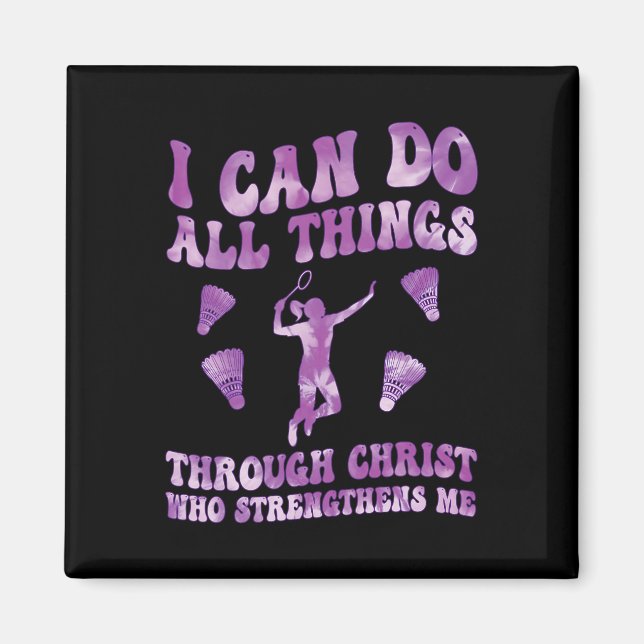 Ich kann alles durch Christus tun, der stärkt Magnet (Vorne)