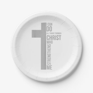 Ich kann alles durch Christus tun, der stärkt Pappteller
