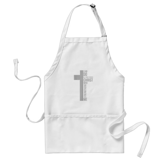 Ich kann alles durch Christus tun, der stärkt Schürze (Vorne)