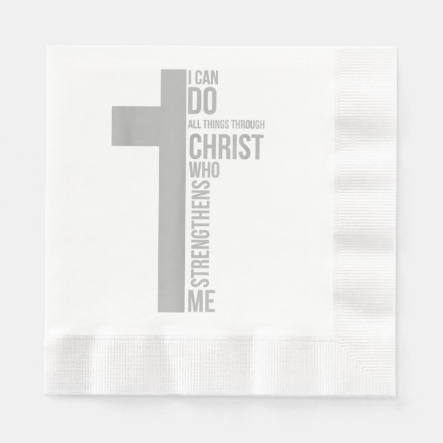 Ich kann alles durch Christus tun, der stärkt Serviette (Vorderseite)