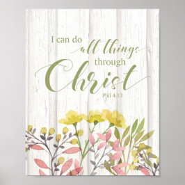 Ich kann alles durch Christus tun, Phil 4:13 Poster
