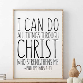 Ich kann alles durch Christus tun, Philippinen 4 Poster
