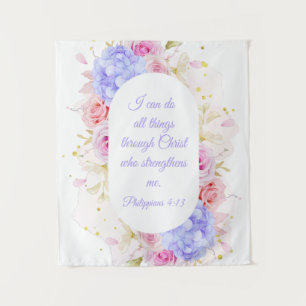 Ich kann alles durch Christus tun - Philippinen 4 Wandteppich