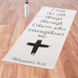 Ich kann alles durch den Christ Yoga Mat tun Yogamatte